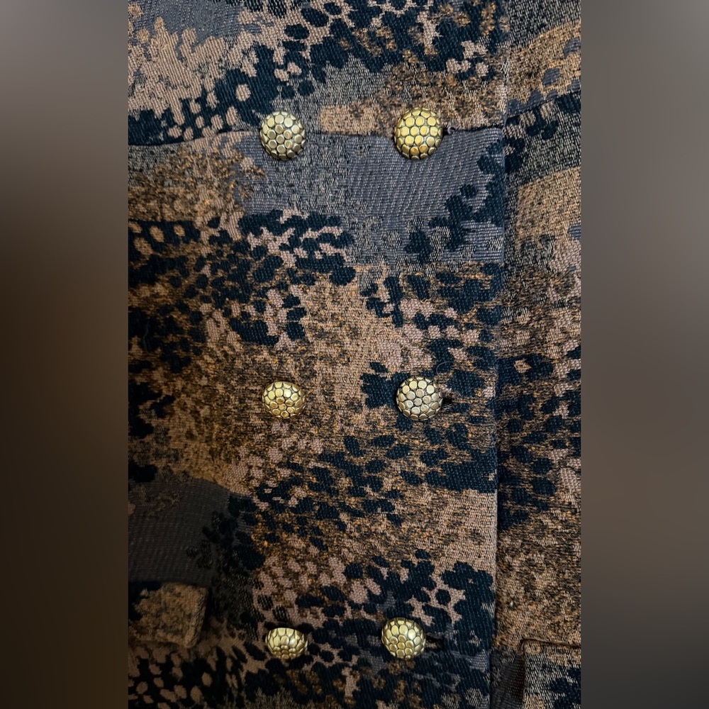 Chic Patterned Women's Pea Coat - image 3